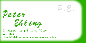 peter ehling business card