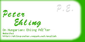 peter ehling business card